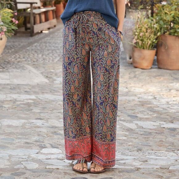 Sundance Bangla Road Pants wide leg sz S - Picture 1 of 8